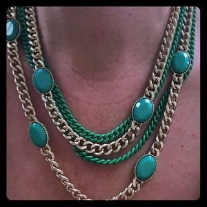 18” Green & Gold Necklace
